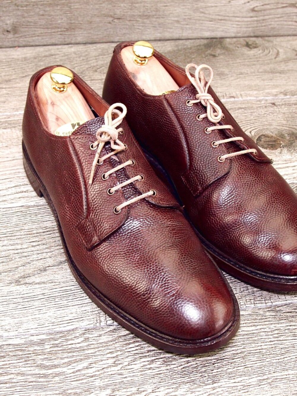 Allen Edmonds GRIDIRON Derby 12 D Brown Grain * add $15 new Cedar Trees